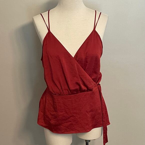 NWT Express Rust Peplum Camisole Top Strappy Size Medium - Picture 1 of 7